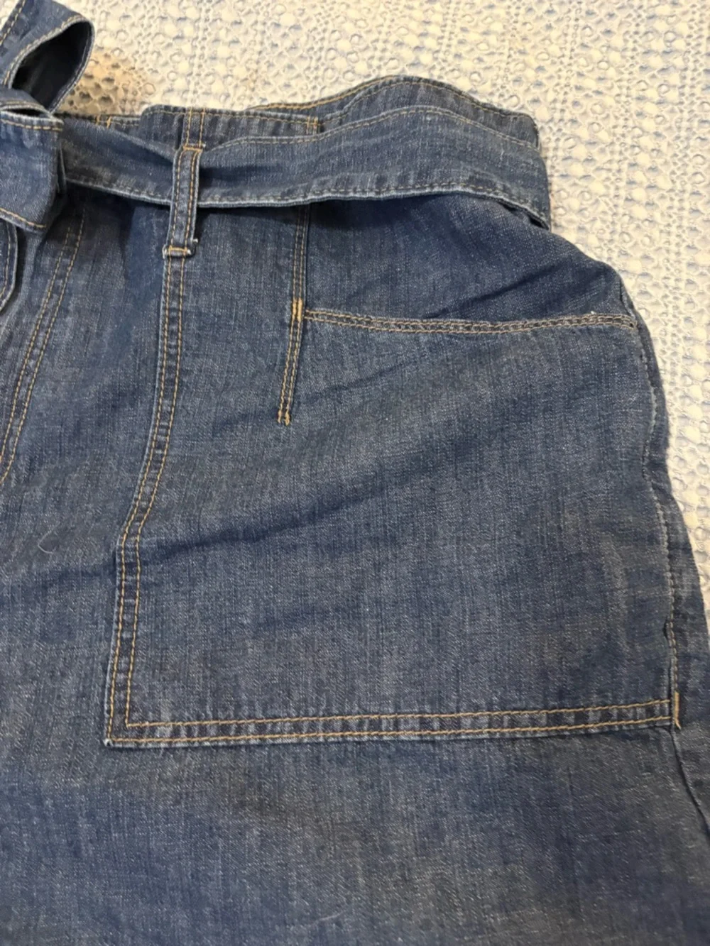 torrid Baggy Blue Denim Paperbag Tie & High Waist Shorts sz 20
